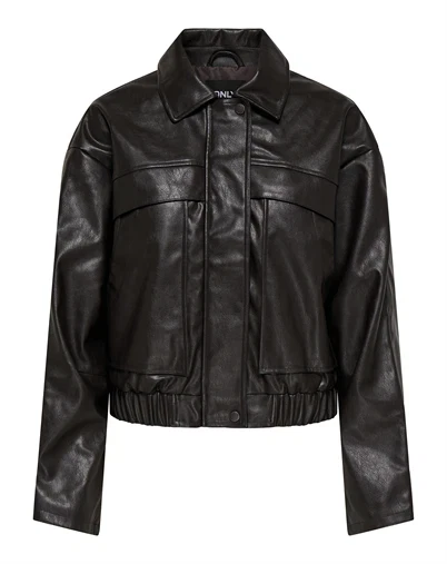 Only - ONLMelle Faux Leather Jakker - Chocolate Torte 